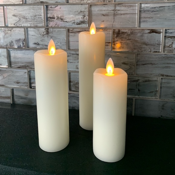 Flameless Candles Set of 3 - Picture 4 of 6